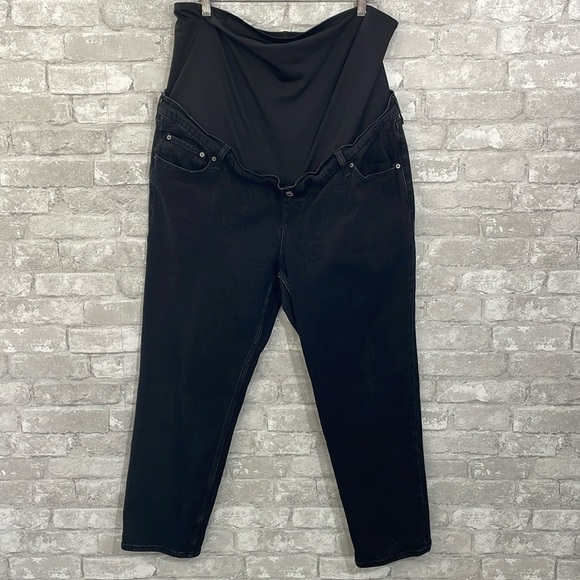 Abercrombie & Fitch Black Maternity Ankle Straight Jeans - Picture 1 of 6